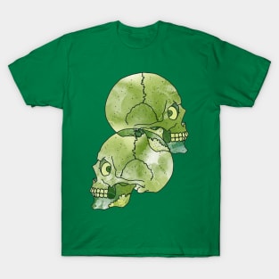 Two green skulls T-Shirt